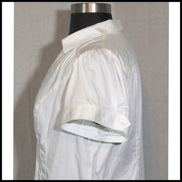 LB Versatile White Button Front Shirt/Blouse - Picture 5 of 7